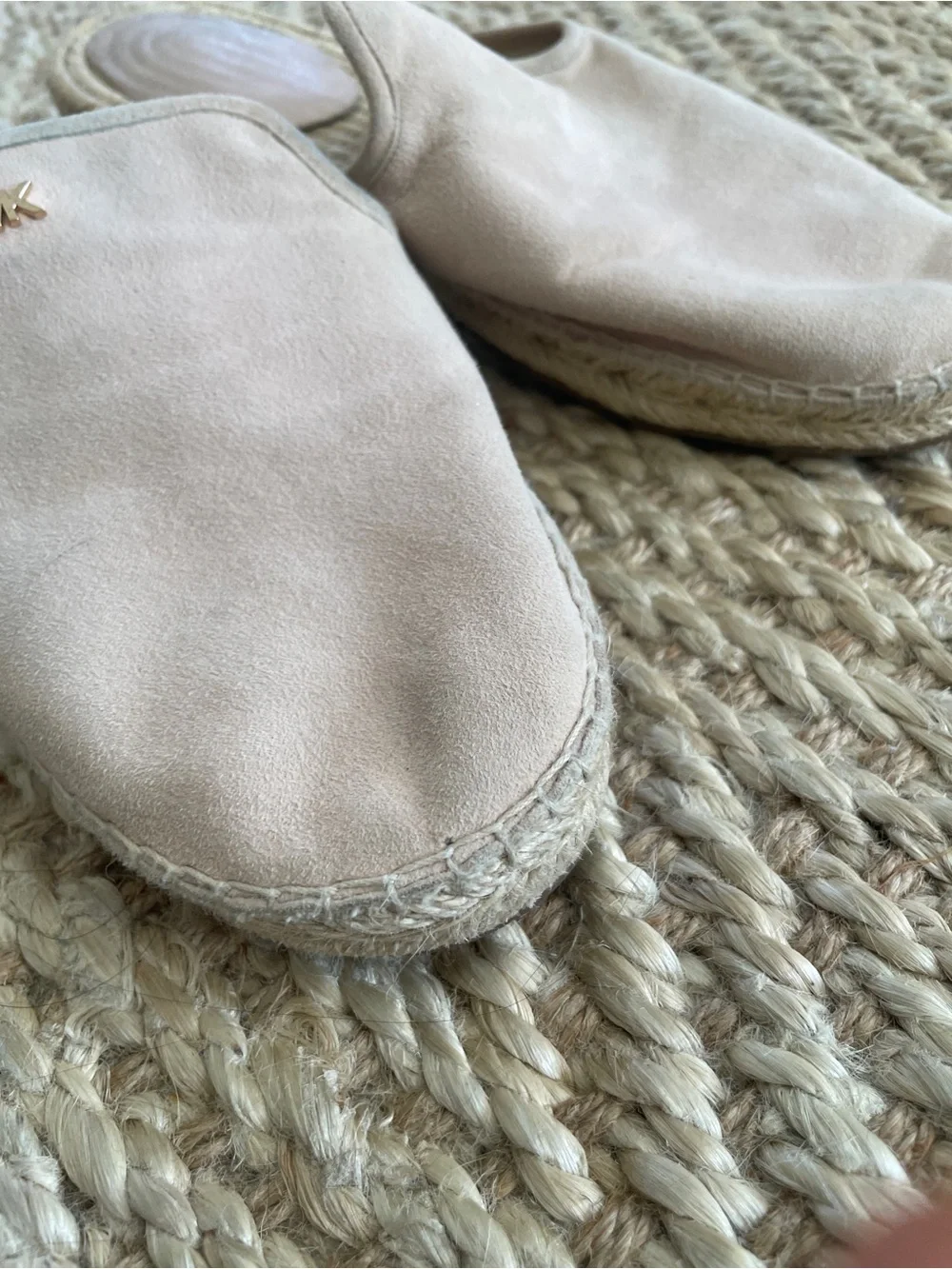 Michael Kors Blush Suede Slip-On Espadrille Mules